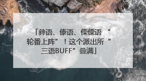 彝语、傣语、傈僳语 “轮番上阵”！这个派出所“三语BUFF”叠满