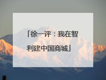 徐一评：我在智利建中国商城