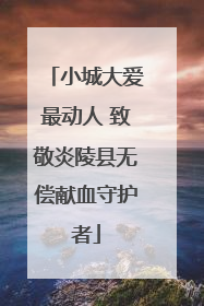 小城大爱最动人 致敬炎陵县无偿献血守护者