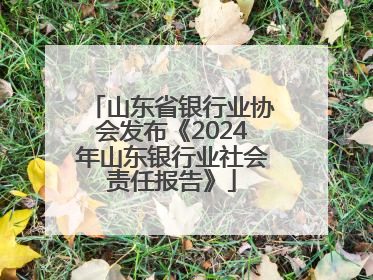 山东省银行业协会发布《2024年山东银行业社会责任报告》
