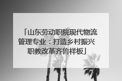 山东劳动职院现代物流管理专业：打造乡村振兴职教改革齐鲁样板