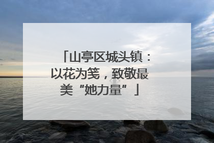 山亭区城头镇：以花为笺，致敬最美“她力量”