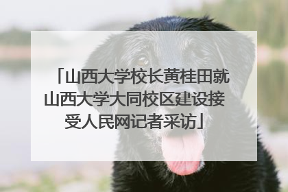 山西大学校长黄桂田就山西大学大同校区建设接受人民网记者采访