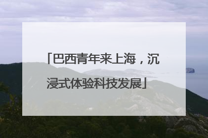 巴西青年来上海，沉浸式体验科技发展