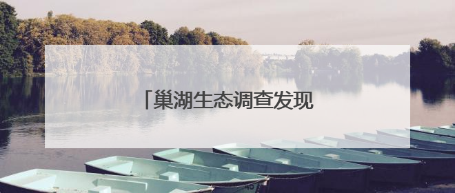 巢湖生态调查发现多种新记录物种