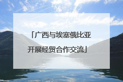 广西与埃塞俄比亚开展经贸合作交流