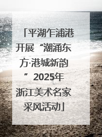 平湖乍浦港开展“潮涌东方·港城新韵”2025年浙江美术名家采风活动