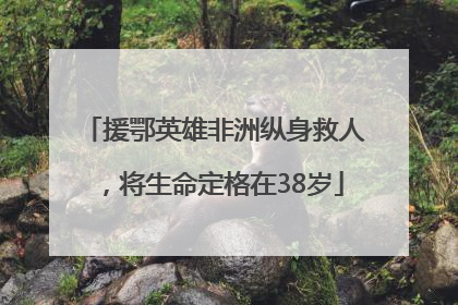 援鄂英雄非洲纵身救人，将生命定格在38岁