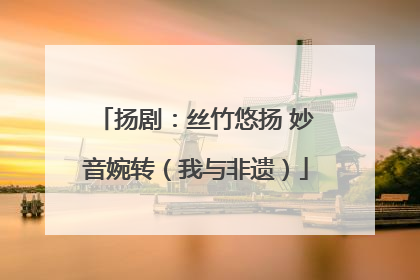 扬剧：丝竹悠扬 妙音婉转（我与非遗）