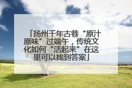 扬州千年古巷“原汁原味”过端午，传统文化如何“活起来”在这里可以找到答案