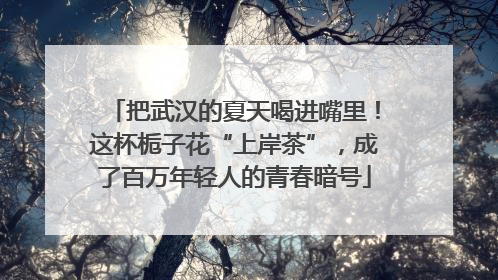 把武汉的夏天喝进嘴里！这杯栀子花“上岸茶”，成了百万年轻人的青春暗号