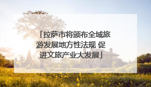 拉萨市将颁布全域旅游发展地方性法规 促进文旅产业大发展