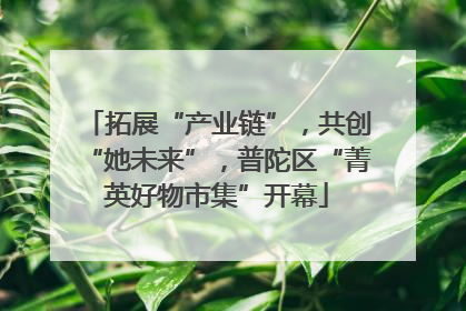 拓展“产业链”，共创“她未来”，普陀区“菁英好物市集”开幕