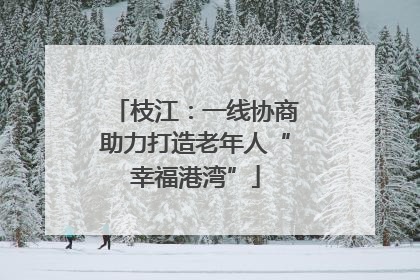 枝江：一线协商助力打造老年人“幸福港湾”