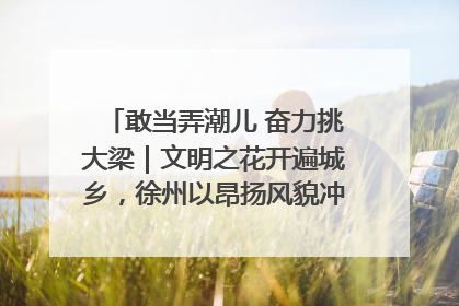 敢当弄潮儿 奋力挑大梁｜文明之花开遍城乡，徐州以昂扬风貌冲刺“万亿之城”