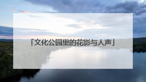 文化公园里的花影与人声