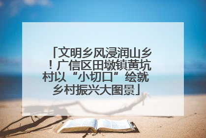 文明乡风浸润山乡！广信区田墩镇黄坑村以“小切口”绘就乡村振兴大图景