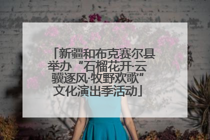 新疆和布克赛尔县举办“石榴花开·云骥逐风·牧野欢歌”文化演出季活动