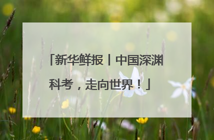 新华鲜报丨中国深渊科考，走向世界！