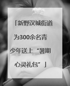 新野汉城街道为300余名青少年送上“暑期心灵礼包”