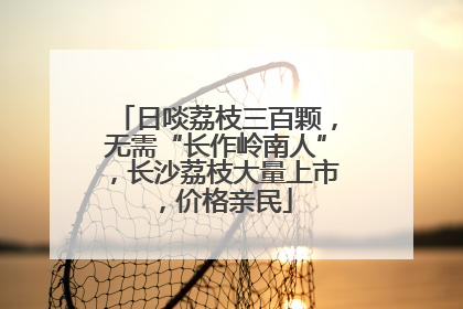 日啖荔枝三百颗，无需“长作岭南人”，长沙荔枝大量上市，价格亲民
