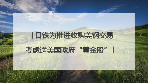 日铁为推进收购美钢交易 考虑送美国政府“黄金股”