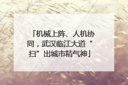 机械上阵、人机协同，武汉临江大道“扫”出城市精气神
