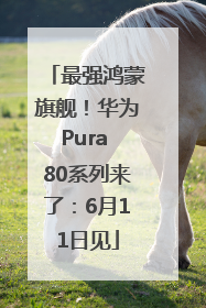 最强鸿蒙旗舰！华为Pura 80系列来了：6月11日见