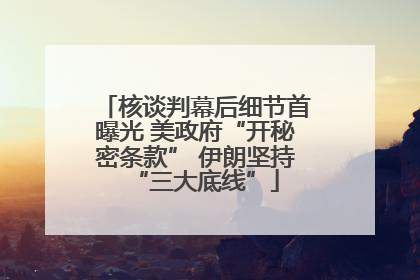 核谈判幕后细节首曝光 美政府“开秘密条款” 伊朗坚持“三大底线”