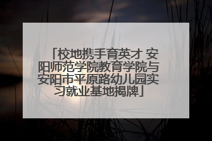 校地携手育英才 安阳师范学院教育学院与安阳市平原路幼儿园实习就业基地揭牌