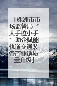 株洲市市场监管局“大手拉小手”助企赋能轨道交通装备产业链质量升级