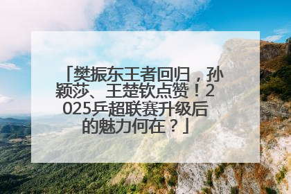 樊振东王者回归，孙颖莎、王楚钦点赞！2025乒超联赛升级后的魅力何在？