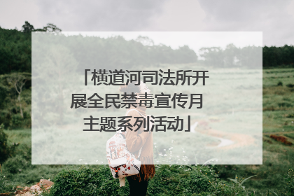 横道河司法所开展全民禁毒宣传月主题系列活动