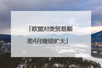 欧盟对美贸易顺差4月继续扩大