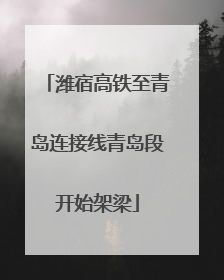 潍宿高铁至青岛连接线青岛段开始架梁