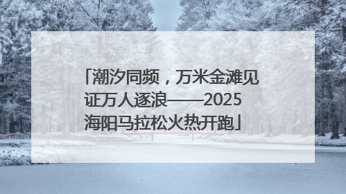潮汐同频，万米金滩见证万人逐浪——2025海阳马拉松火热开跑