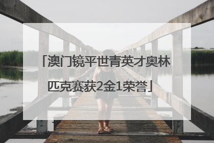 澳门镜平世青英才奥林匹克赛获2金1荣誉