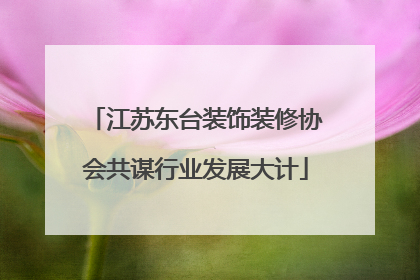 江苏东台装饰装修协会共谋行业发展大计