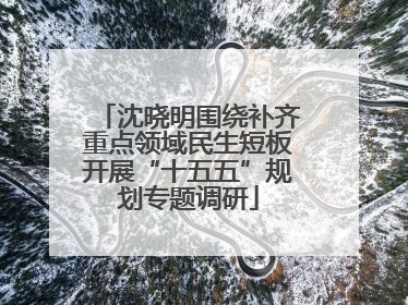 沈晓明围绕补齐重点领域民生短板开展“十五五”规划专题调研