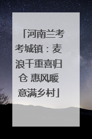河南兰考考城镇：麦浪千重喜归仓 惠风暖意满乡村
