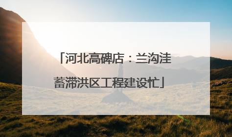 河北高碑店：兰沟洼蓄滞洪区工程建设忙