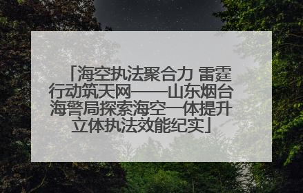 海空执法聚合力 雷霆行动筑天网——山东烟台海警局探索海空一体提升立体执法效能纪实