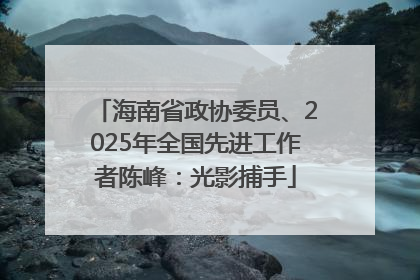 海南省政协委员、2025年全国先进工作者陈峰：光影捕手