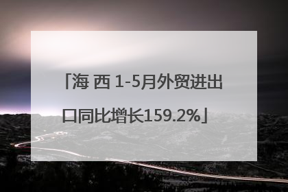 海 西 1-5月外贸进出口同比增长159.2%