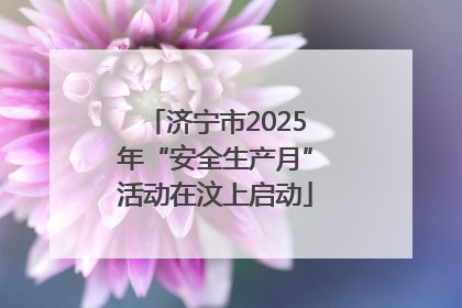 济宁市2025年“安全生产月”活动在汶上启动