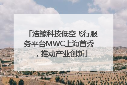 浩鲸科技低空飞行服务平台MWC上海首秀，推动产业创新