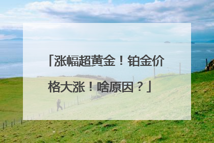 涨幅超黄金！铂金价格大涨！啥原因？