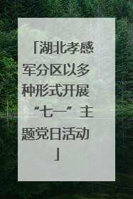 湖北孝感军分区以多种形式开展“七一”主题党日活动