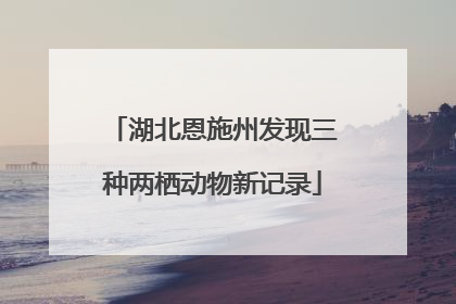 湖北恩施州发现三种两栖动物新记录