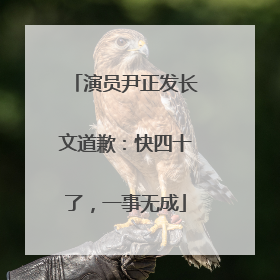 演员尹正发长文道歉：快四十了，一事无成